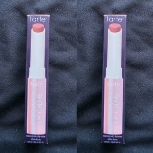 2 NEW TARTE Maracuja Juicy Lip Creme SOFT ROSE Travel NIB Cruelty-Free SET DUO